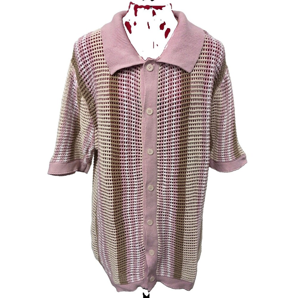 Massive Luxury Men’s Crochet Shirt Size Large